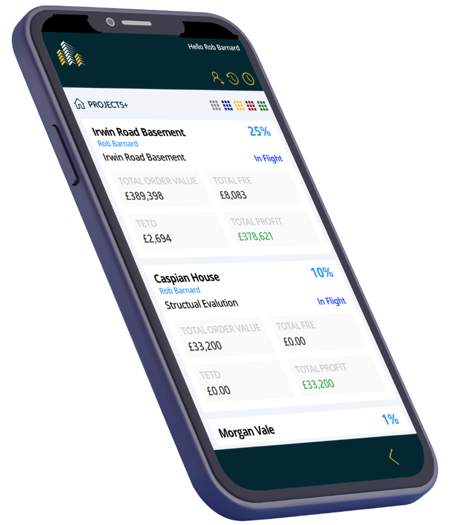Mobile Phone Displaying App.